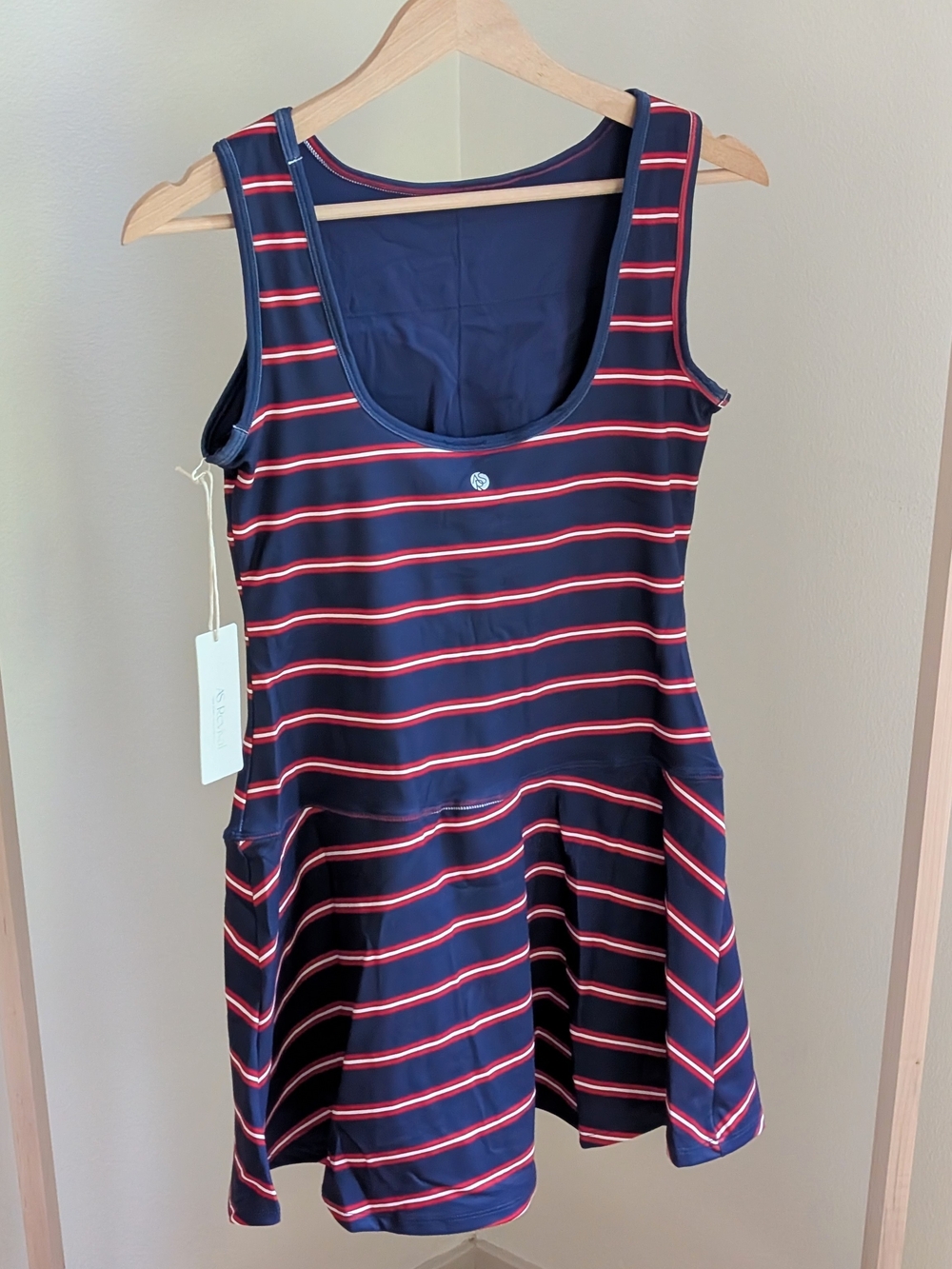 ✨SOLD✨ NWT Altar'd State Icon Striped Tennis Mini Skort Dress In Navy/Red - L - Picture 10 of 12